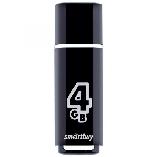 Флешка SmartBuy Glossy USB 2.0 64Гб черный